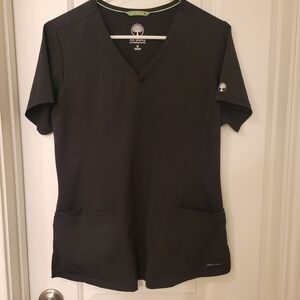 Healing Hands Black Scrub Top & Pants